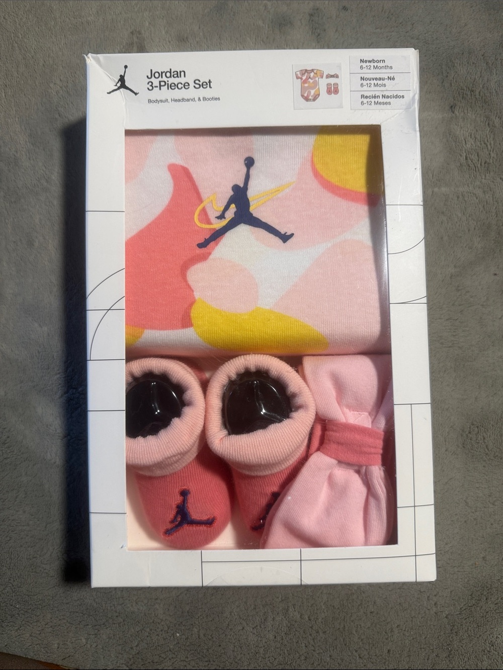 Jordan Baby 3-Piece Set - Pink, Yellow, White